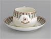 (RED STAR LINE.) Chocolate cup and saucer in Wisteria pattern;